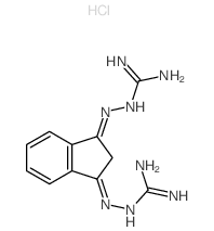 Hydrazinecarboximidamide,2,2'-(1H-indene-1,3(2H)-diylidene)bis-, dihydrochloride (9CI) structure