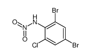 2,4-dibromo-6-chloro-N-nitro-aniline结构式