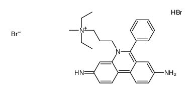 3-(3,8-diamino-6-phenylphenanthridin-5-ium-5-yl)propyl-diethyl-methylazanium,dibromide结构式