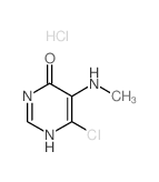 4(1H)-Pyrimidinone,6-chloro-5-(methylamino)-, hydrochloride (1:1)结构式