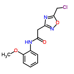 2-[5-(Chloromethyl)-1,2,4-oxadiazol-3-yl]-N-(2-methoxyphenyl)acetamide Structure