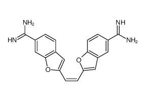 2-[(E)-2-(5-carbamimidoyl-1-benzofuran-2-yl)ethenyl]-1-benzofuran-6-carboximidamide结构式