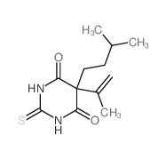 5-(3-methylbutyl)-5-prop-1-en-2-yl-2-sulfanylidene-1,3-diazinane-4,6-dione结构式