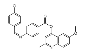 (6-methoxy-2-methylquinolin-4-yl) 4-[(4-chlorophenyl)methylideneamino]benzoate Structure