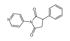 3-phenyl-1-pyridin-4-ylpyrrolidine-2,5-dione结构式