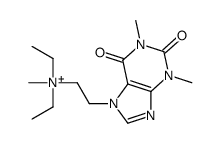2-(1,3-dimethyl-2,6-dioxopurin-7-yl)ethyl-diethyl-methylazanium Structure