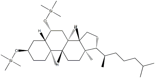 3α,6β-Bis[(trimethylsilyl)oxy]-5α-cholestane Structure