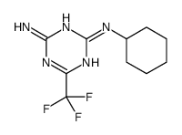 N-Cyclohexyl-6-(trifluoromethyl)-1,3,5-triazine-2,4-diamine structure