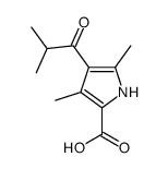 1H-Pyrrole-2-carboxylicacid,3,5-dimethyl-4-(2-methyl-1-oxopropyl)-(9CI)结构式