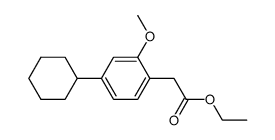 ethyl 4-cyclohexyl-2-methoxyphenylacetate Structure