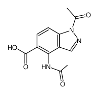 4-acetamido-1-acetyl-1H-indazole-5-carboxylic acid Structure