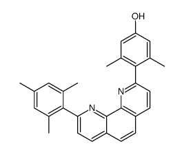 3,5-dimethyl-4-[9-(2,4,6-trimethylphenyl)-1,10-phenanthrolin-2-yl]phenol结构式