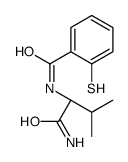 N-[(2S)-1-amino-3-methyl-1-oxobutan-2-yl]-2-sulfanylbenzamide结构式