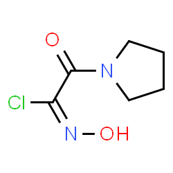 1-Pyrrolidineethanimidoyl chloride, N-hydroxy-alpha-oxo- (9CI)结构式