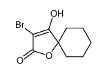 3-bromo-4-hydroxy-1-oxaspiro[4.5]dec-3-en-2-one结构式