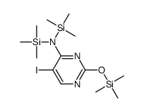 5-iodo-N,N-bis(trimethylsilyl)-2-trimethylsilyloxypyrimidin-4-amine Structure