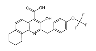 3-Hydroxy-2-(4-trifluoromethoxy-benzyl)-7,8,9,10-tetrahydro-benzo[h]quinoline-4-carboxylic acid Structure