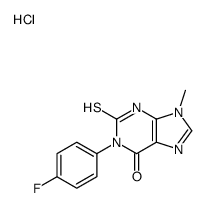 1-(4-fluorophenyl)-9-methyl-2-sulfanylidene-3H-purin-6-one,hydrochloride结构式