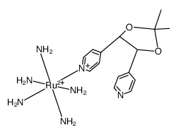 [Ru(NH3)5(meso-4,5-bis(4-pyridyl)-2,2-dimethyl-1,3-dioxolane)](2+)结构式