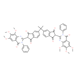 1H-Indene-1,3(2H)-dione,5,5-(1-methylethylidene)bis[2-(3,4-dihydro-6,7,8-trimethoxy-4-oxo-3-phenyl-2-quinazolinyl)- picture