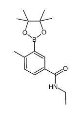 N-ethyl-4-methyl-3-(4,4,5,5-tetramethyl-1,3,2-dioxaborolan-2-yl)benzamide结构式