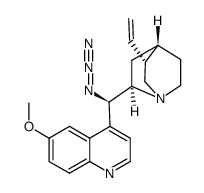 4-[(R)-azido[(2R,4S,5R)-5-ethenyl-1-azabicyclo[2.2.2]octan-2-yl]methyl]-6-methoxyquinoline结构式