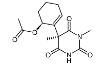 Acetic acid (S)-2-((R)-1,5-dimethyl-2,4,6-trioxo-hexahydro-pyrimidin-5-yl)-cyclohex-2-enyl ester结构式