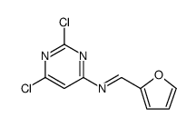 4-Pyrimidinamine, 2,6-dichloro-N-(2-furanylmethylene)结构式