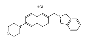 2-(6-Morpholin-4-yl-3,4-dihydro-naphthalen-2-ylmethyl)-2,3-dihydro-1H-isoindole; hydrochloride Structure