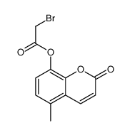 (5-methyl-2-oxochromen-8-yl) 2-bromoacetate Structure