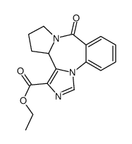 Ethyl 11,12,13,13a-tetrahydro-9-oxo-9H-imidazo(1,5-a)pyrrolo(2,1-c)(1,4)benzodiazepine-1-carboxylate结构式