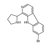 7-bromo-1-pyrrolidin-2-yl-9H-pyrido[3,4-b]indole结构式