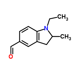 1-Ethyl-2-methyl-5-indolinecarbaldehyde Structure