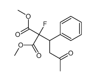 dimethyl 2-fluoro-2-(3-oxo-1-phenylbutyl)propanedioate Structure