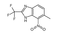 5-methyl-4-nitro-2-(trifluoromethyl)-1H-benzimidazole结构式