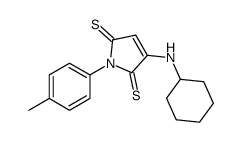 3-(cyclohexylamino)-1-(4-methylphenyl)pyrrole-2,5-dithione Structure