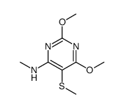 2,6-dimethoxy-N-methyl-5-methylsulfanylpyrimidin-4-amine结构式