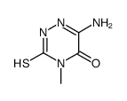 6-amino-4-methyl-3-sulfanylidene-2H-1,2,4-triazin-5-one结构式