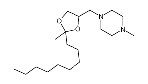 1-methyl-4-[(2-methyl-2-nonyl-1,3-dioxolan-4-yl)methyl]piperazine结构式