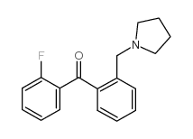 2-FLUORO-2'-PYRROLIDINOMETHYL BENZOPHENONE结构式