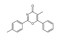 5-methyl-2-(4-methylphenyl)-6-phenyl-1,3-oxazin-4-one结构式