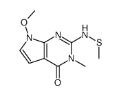 7-methoxy-3-methyl-2-(methylsulfanylamino)pyrrolo[2,3-d]pyrimidin-4-one结构式