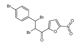 2,3-dibromo-3-(4-bromophenyl)-1-(5-nitrofuran-2-yl)propan-1-one结构式