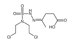 4-[2-[Bis(2-chloroethyl)sulfamoyl]hydrazono]pentanoic acid结构式