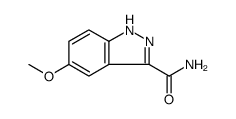 5-METHOXY-1H-INDAZOLE-3-CARBOXYLIC ACID AMIDE结构式