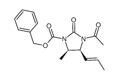 (4S,5R)-benzyl 3-ethanoyl-5-methyl-2-oxo-4-((E)-prop-1-enyl)imidazolidine-1-carboxylate Structure