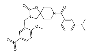 [138] 8-(3-dimethylaminobenzoyl)-3-(2-methoxy-5-nitrobenzyl)-1-oxa-3,8-diazaspiro[4.5]decan-2-one Structure