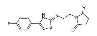 1-[2-[[4-(4-fluorophenyl)-1,3-thiazol-2-yl]amino]ethyl]pyrrolidine-2,5-dione结构式