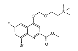 8-bromo-6-fluoro-4-(2-trimethylsilanylethoxymethoxy)quinoline-2-carboxylic acid methyl ester Structure