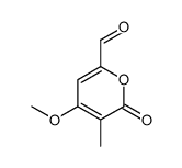 4-methoxy-5-methyl-6-oxopyran-2-carbaldehyde Structure